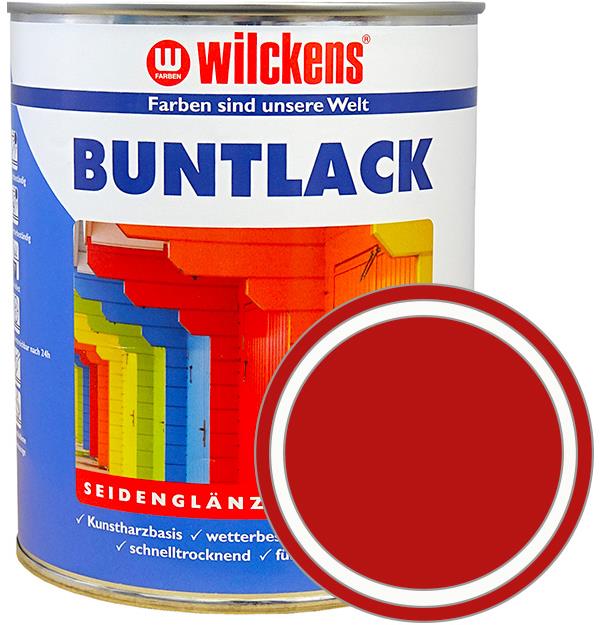 Wilckens Německá syntetická vrchní barva pololesk Buntlack Seidenglaenzend 0,75 l, červená