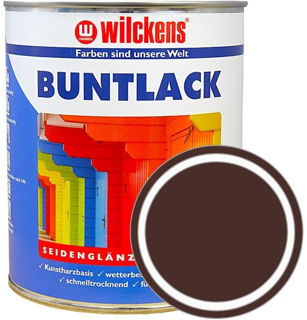 Wilckens Německá syntetická vrchní barva pololesk Buntlack Seidenglaenzend 0,75 l, tmavě hnědá