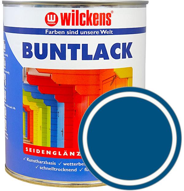 Wilckens Německá syntetická vrchní barva pololesk Buntlack Seidenglaenzend 0,75 l, modrá