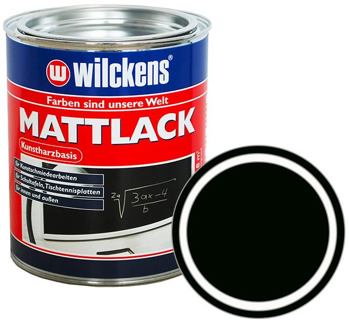Wilckens Matná tabulová barva Mattlack 750 ml, černá