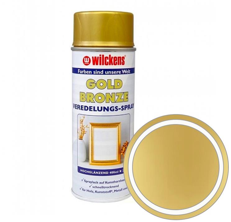 Wilckens Dekorační barva ve spreji bronzově zlatý efekt Goldbronze Veredelungs 400 ml