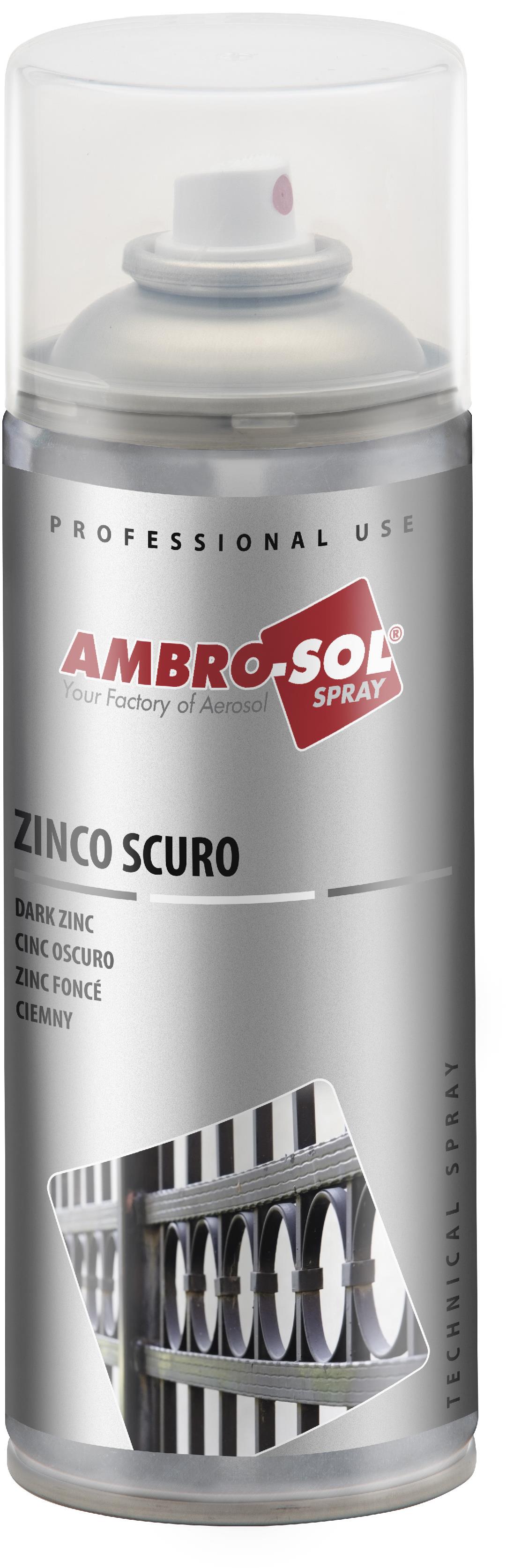 AMBRO-SOL Tmavá zinková barva ve spreji Dark Zinc 400 ml