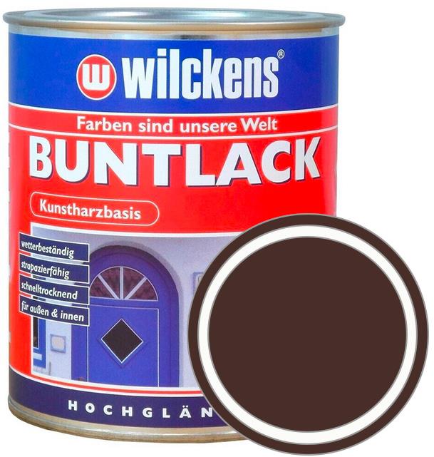 Wilckens Syntetická vrchní barva vysoký lesk Buntlack Hochglaezend, 0,75 l, tmavě hnědá