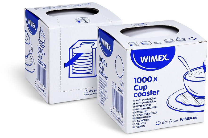 Wimex rozetka do podšálku průměr 9 cm, v boxu, bílá - 1000 ks