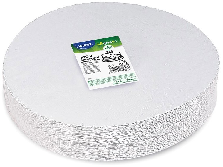 Wimex podložka pod dort průměr 26 cm, bílá - 100 ks