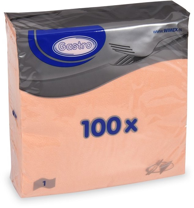 Wimex - 1vrstvé ubrousky 33 × 33 cm, apricot - 100 ks