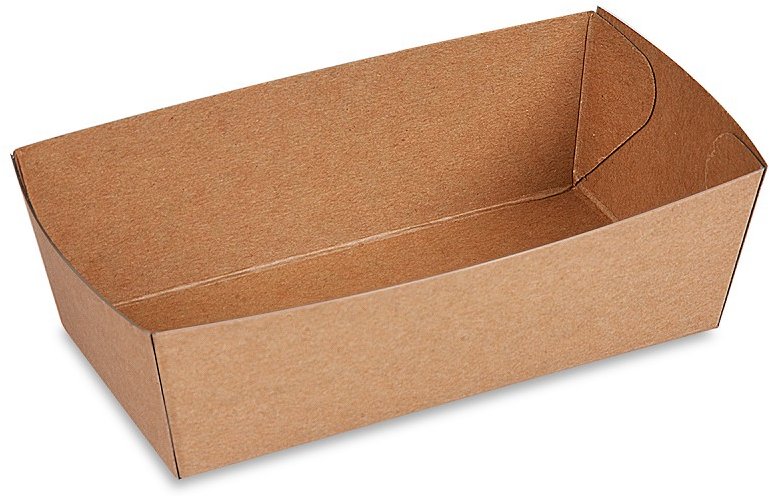 Wimex Papírová miska 300 ml, 135 × 70 × 45 mm, nepromastitelná, kraft - 250 ks