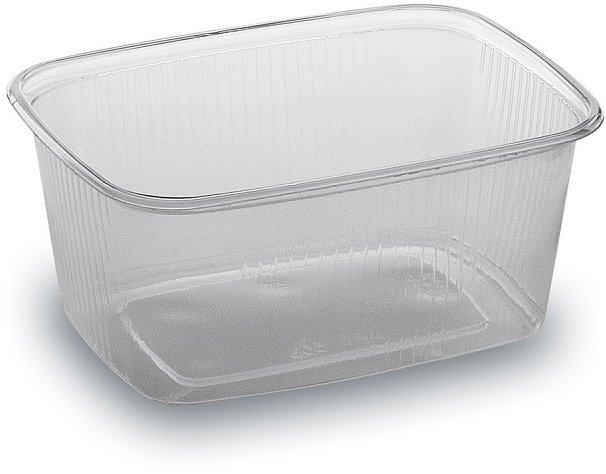 Wimex Plastová miska 250 ml, 108 × 81 mm, průhledná, hranatá - 100 ks