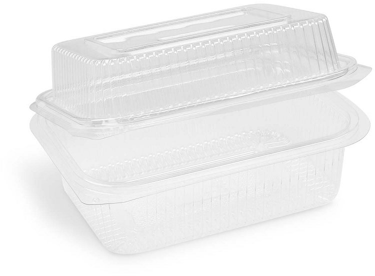 Wimex Plastová miska s plnitelným víčkem 750 + 400 ml, hranatá - 50 ks