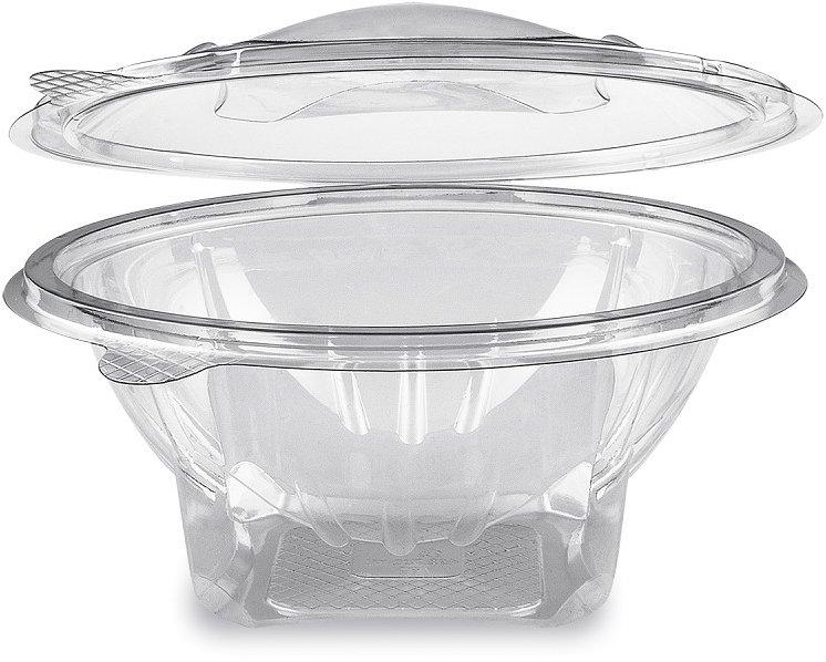 Wimex Plastová miska s víčkem 750 ml, kulatá - 50 ks
