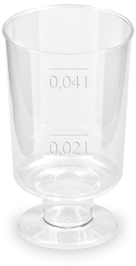Wimex Kelímek krystal na stopce štamprle 2 cl/4 cl, průměr 38 mm - 20 ks
