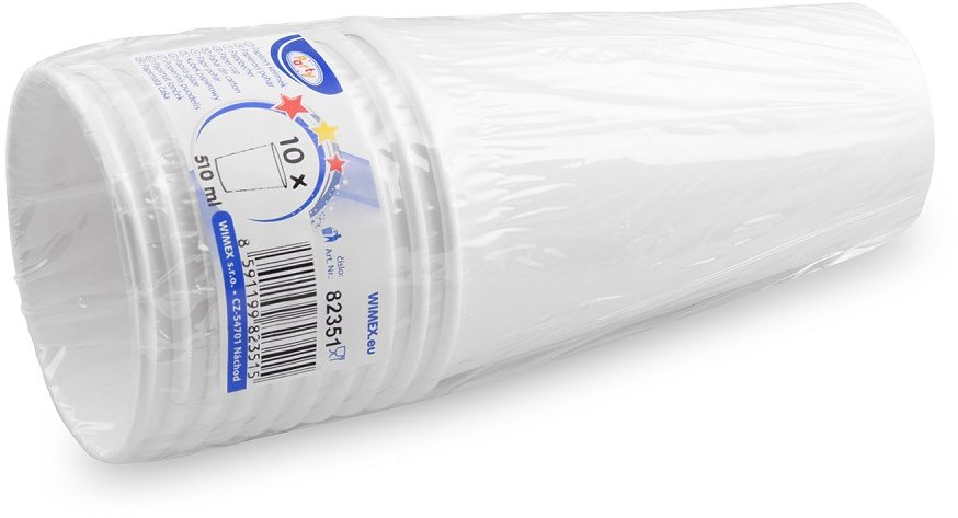 Wimex Papírový kelímek 510 ml, průměr 90 mm, bílý - 10 ks