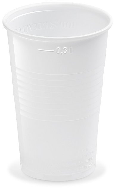 Wimex Plastový kelímek 0,3 l, průměr 78 mm, bílý - 100 ks