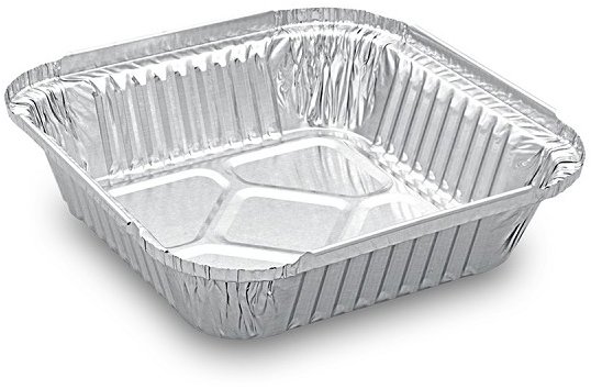 Wimex Hliníková miska 500 ml, 164 × 164 × 36 mm, hranatá - 100 ks
