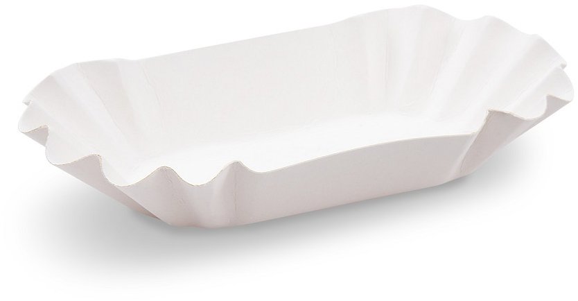 Wimex Papírová miska 17,5 × 10 × 3 cm, oválná, průměr 110 mm, bílá - 250 ks