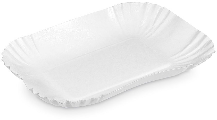 Wimex Papírová miska 17,5 × 13 × 3 cm, hranatá, nepromastitelná, bílá - 250 ks