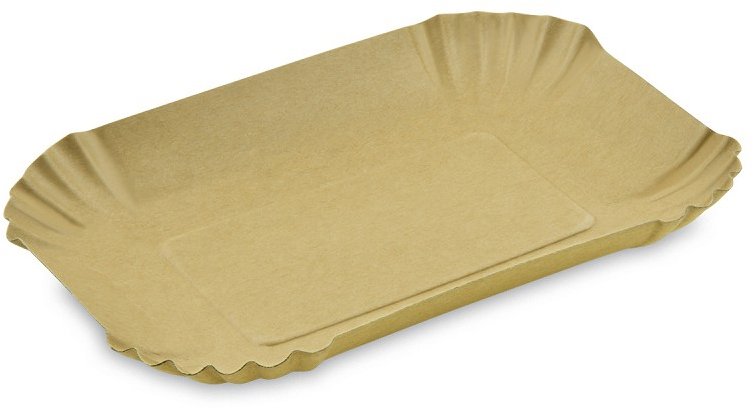 Wimex Papírová miska 18 × 13 × 3 cm, hranatá, nepromastitelná, kraft - 250 ks