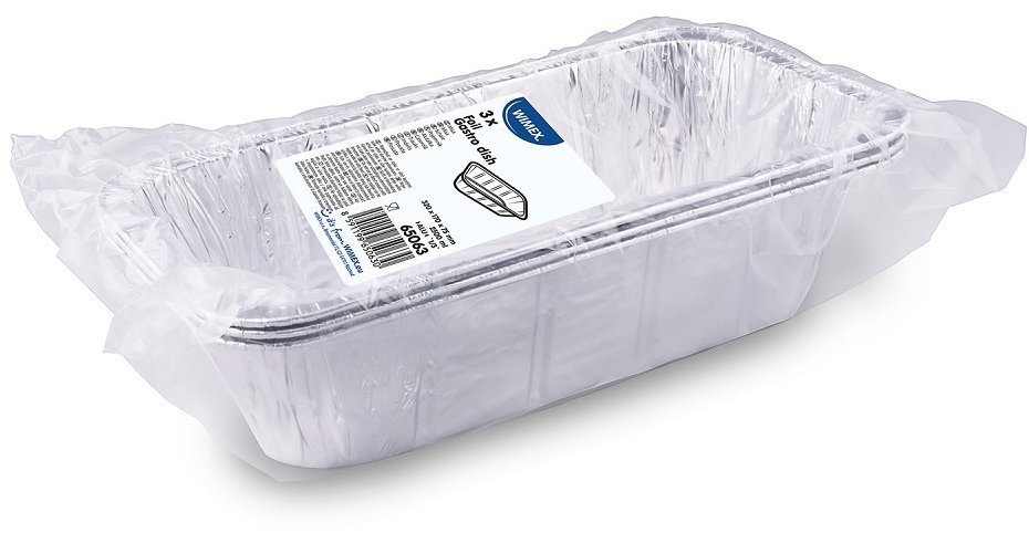 Wimex Gastro GN 1/3 Hliníková mísa 2500 ml, 320 × 170 × 75 mm, hranatá - 3 ks