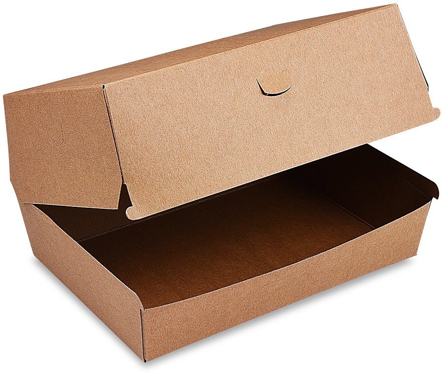 Wimex nepromastitelný burger box Plus 195 × 135 × 100 mm, kraft - 50 ks