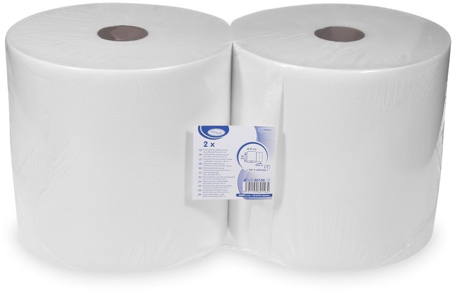 Wimex Průmyslová utěrka průměr 27 cm, 2vrstvá, návin 304 m - 2 ks
