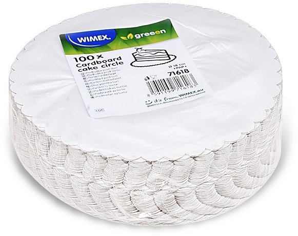 Wimex Podložka pod dort průměr 18 cm, bílá, 100 ks
