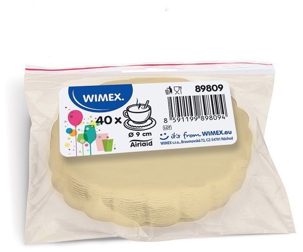 Wimex Premium papírová rozetka průměr 9 cm, béžová, 40 ks
