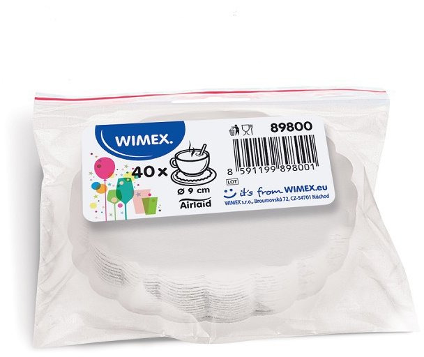 Wimex Premium papírová rozetka průměr 9 cm, bílá, 40 ks