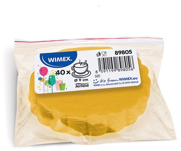 Wimex Premium papírová rozetka průměr 9 cm, žlutá, 40 ks