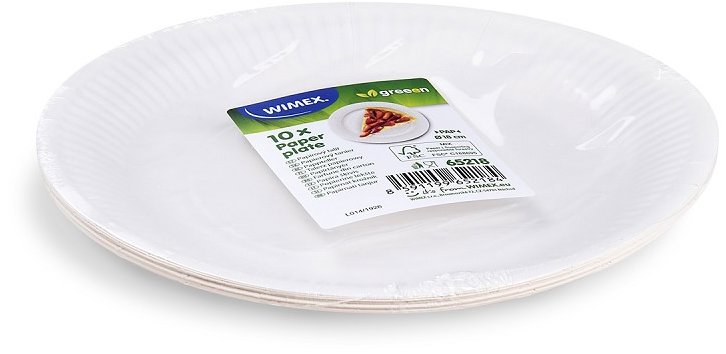 Wimex Papírový talíř průměr 18 cm, bílý - 10 ks