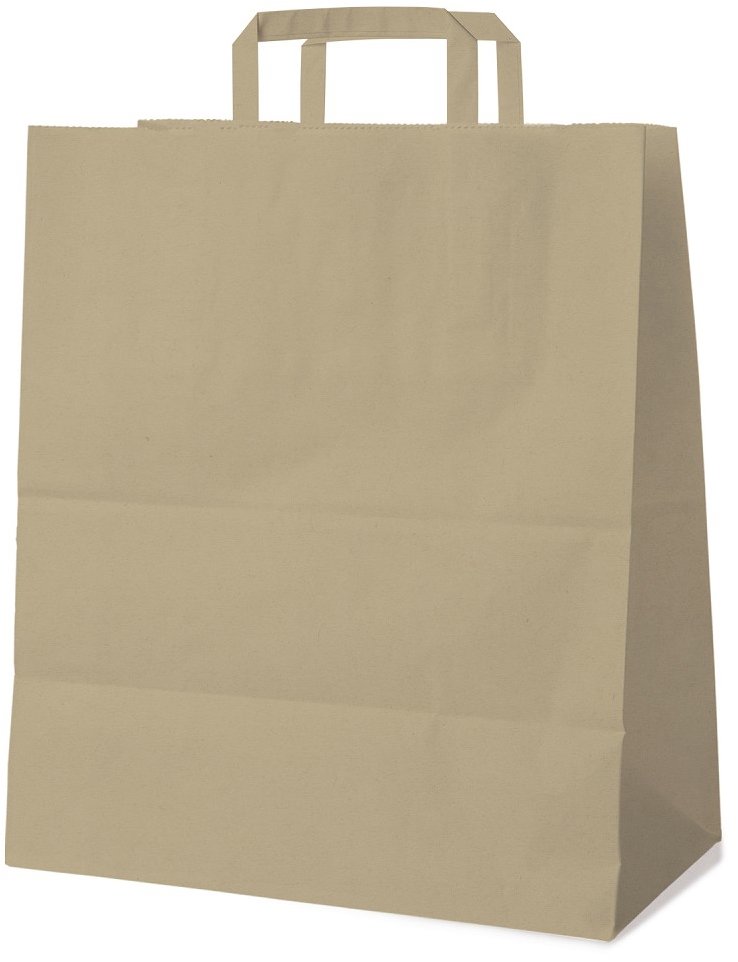 Wimex Papírová taška s plochým uchem 45+17 × 48 cm, hnědá, 25 ks