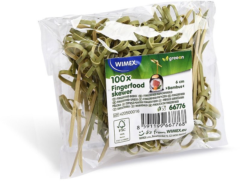 Wimex Bambusový fingerfood bodec Uzlík 6 cm, 100 ks