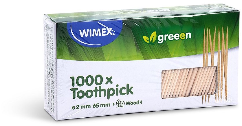 Wimex Dřevěné párátko 2 × 65 mm, 1000 ks