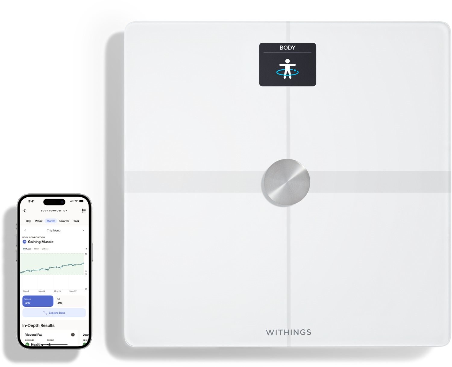 Withings Body Smart Advanced Body Composition Wi-Fi Scale - White