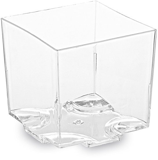 Wimex fingerfood kelímek krystal 65 ml, 44 × 44 × 43 mm, hranatý - 20 ks