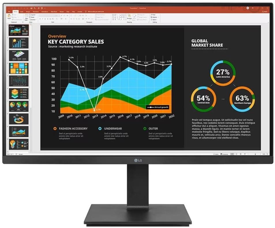Monitor LG 27BQ75QB-B s QHD rozlišením a IPS panelem