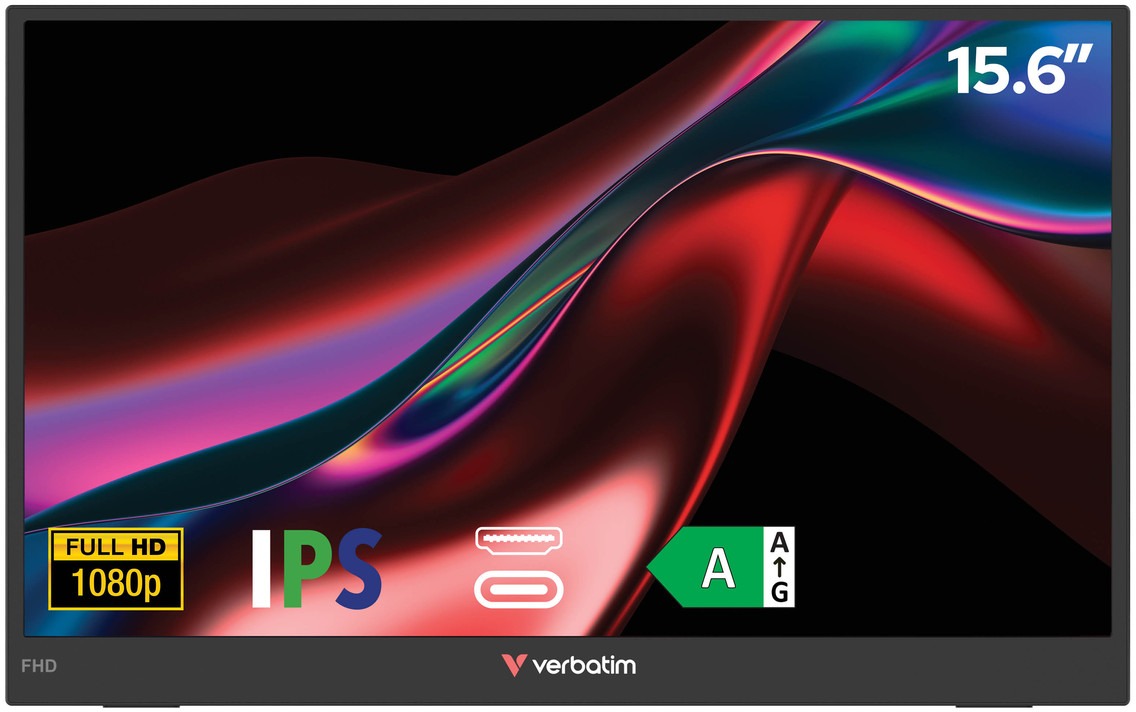 15,6" monitor VERBATIM PM-15,6 LIGHT s vysokým rozlišením