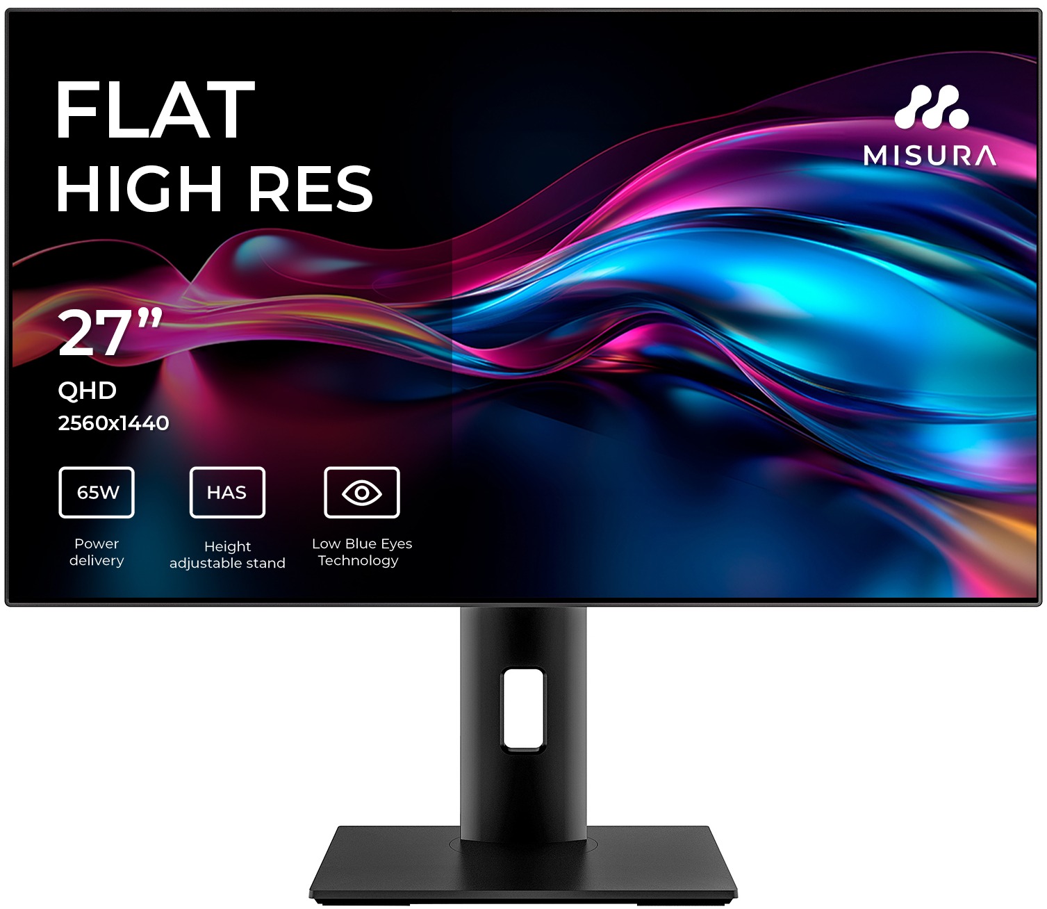 Monitor MISURA PW27DQI 27 palců s QHD rozlišením a ergonomickým designem.