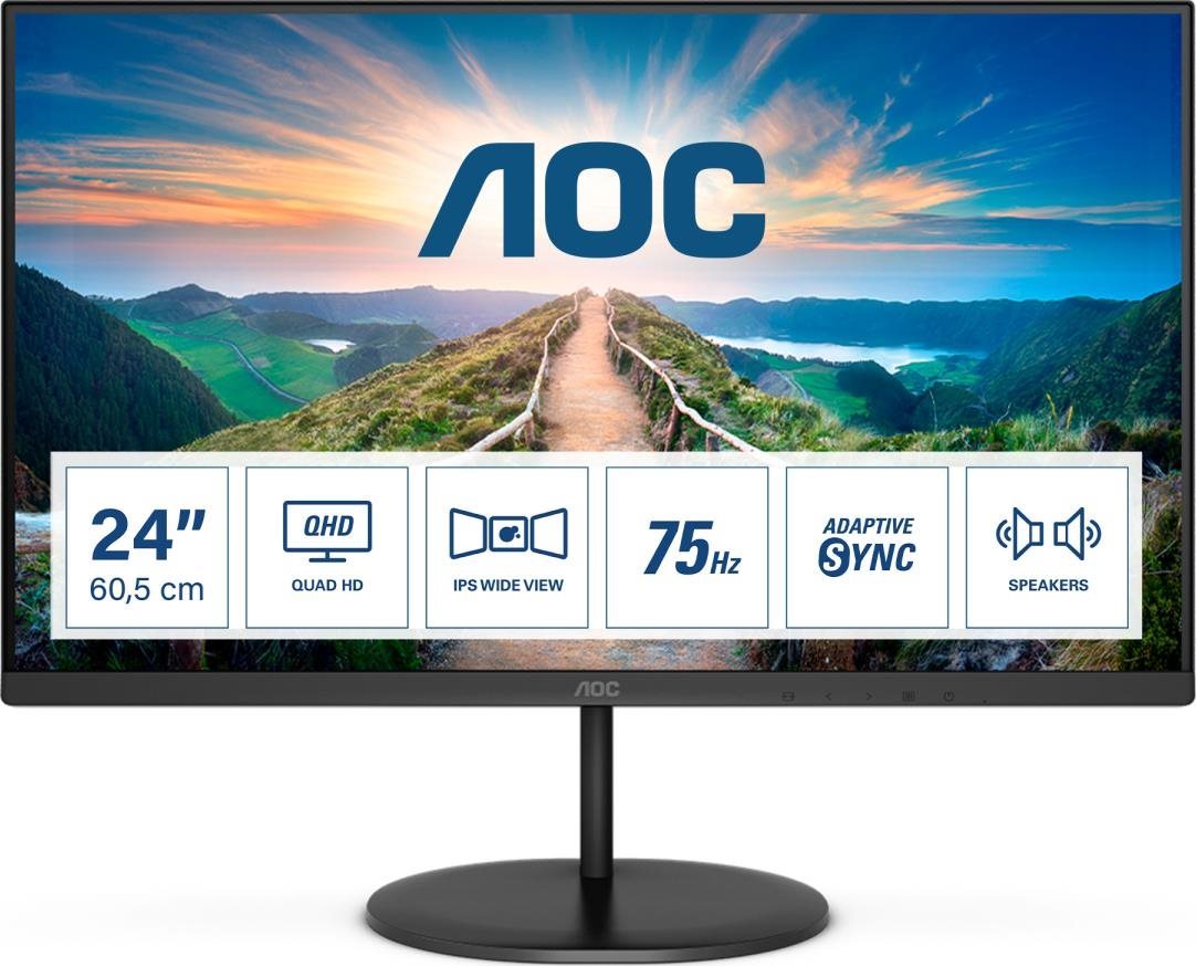 Monitor AOC Q24V4EA 24 palců s QHD rozlišením a IPS panelem