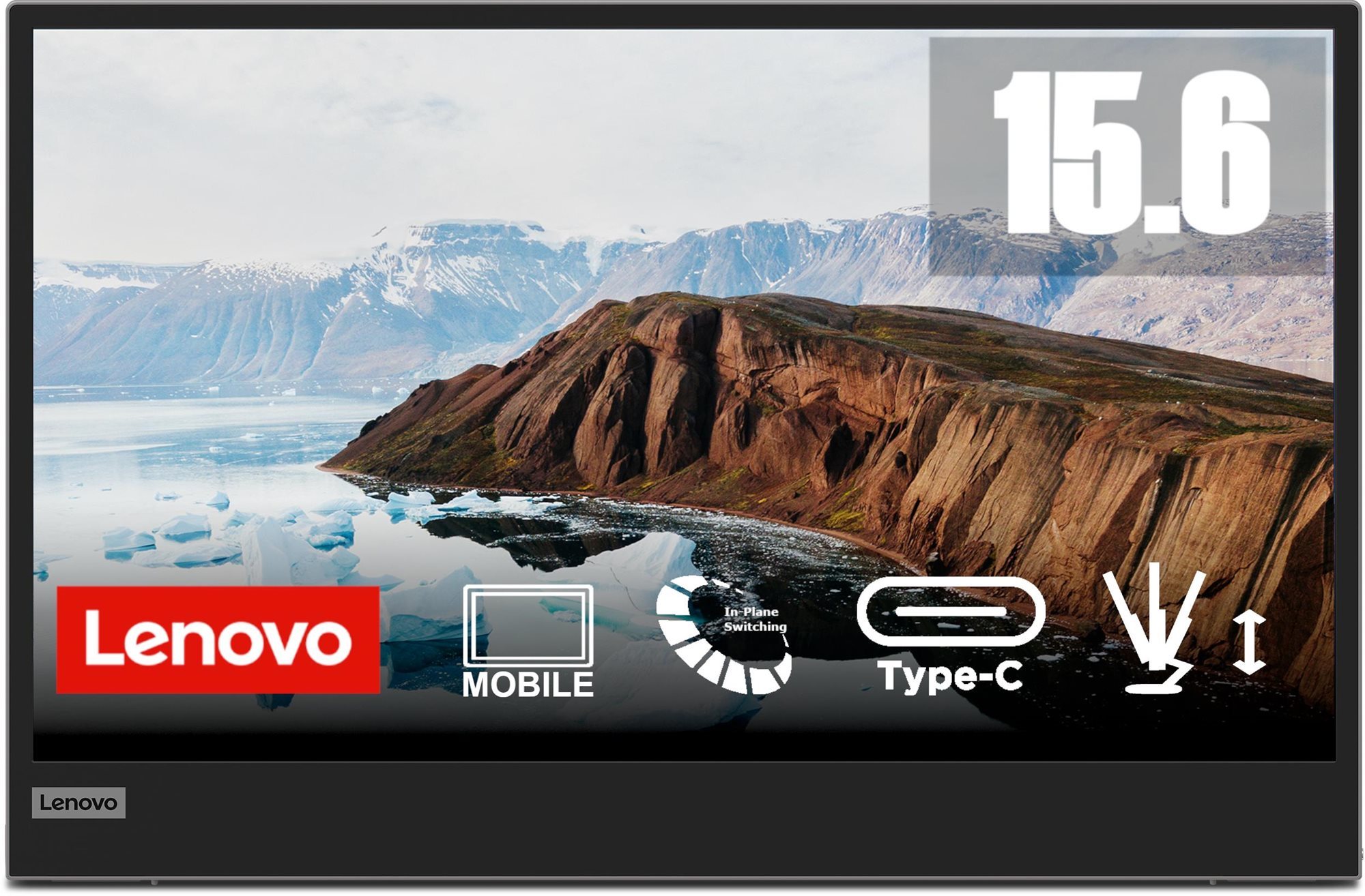 Monitor Lenovo L15 Raven Black s úhlopříčkou 15,6 palce