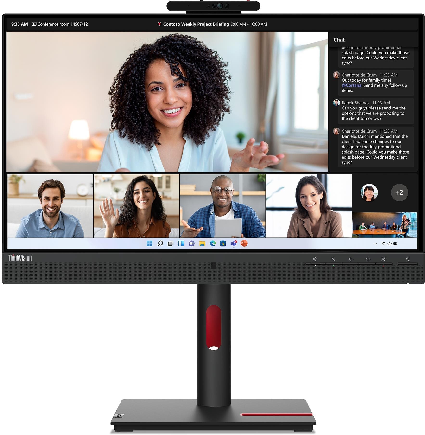 Monitor Lenovo ThinkVision T24mv-30 s úhlopříčkou 23.8" a kvalitním IPS panelem.
