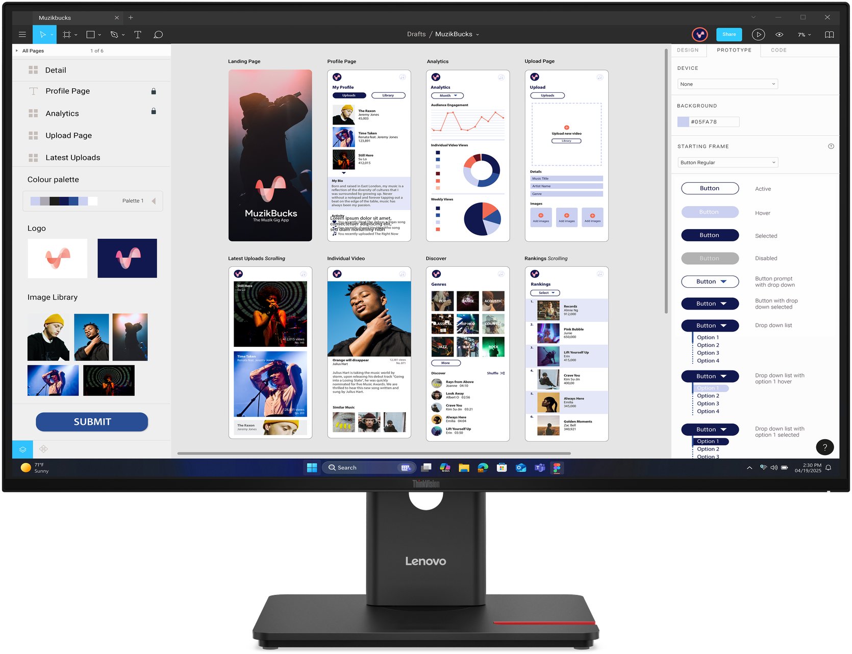 Lenovo ThinkVision T32UD-40 monitor 31.5 palců 4K UHD