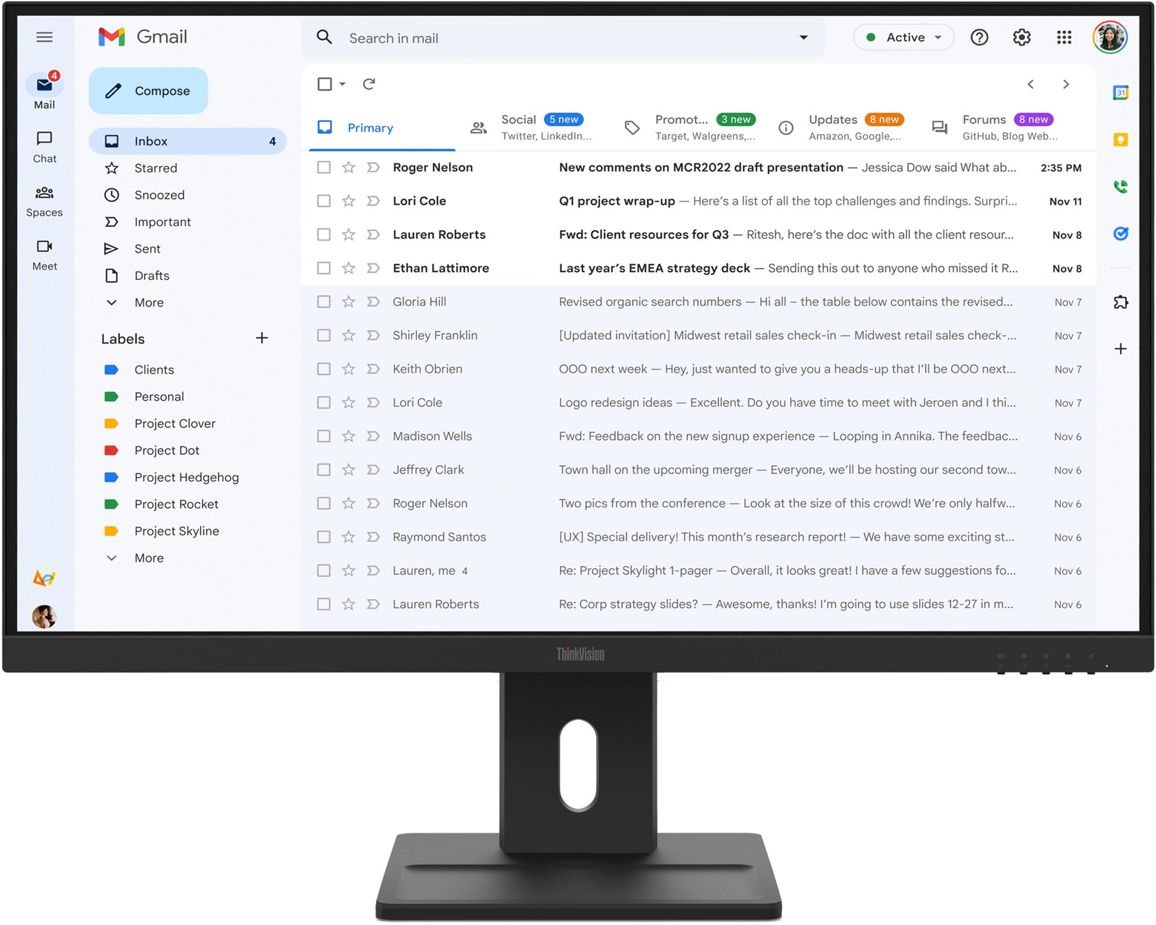 27" Lenovo ThinkVision E27-40 monitor s QHD rozlišením