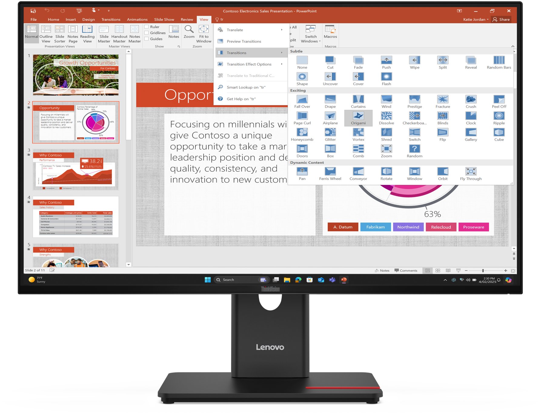 27" Lenovo ThinkVision T27-40