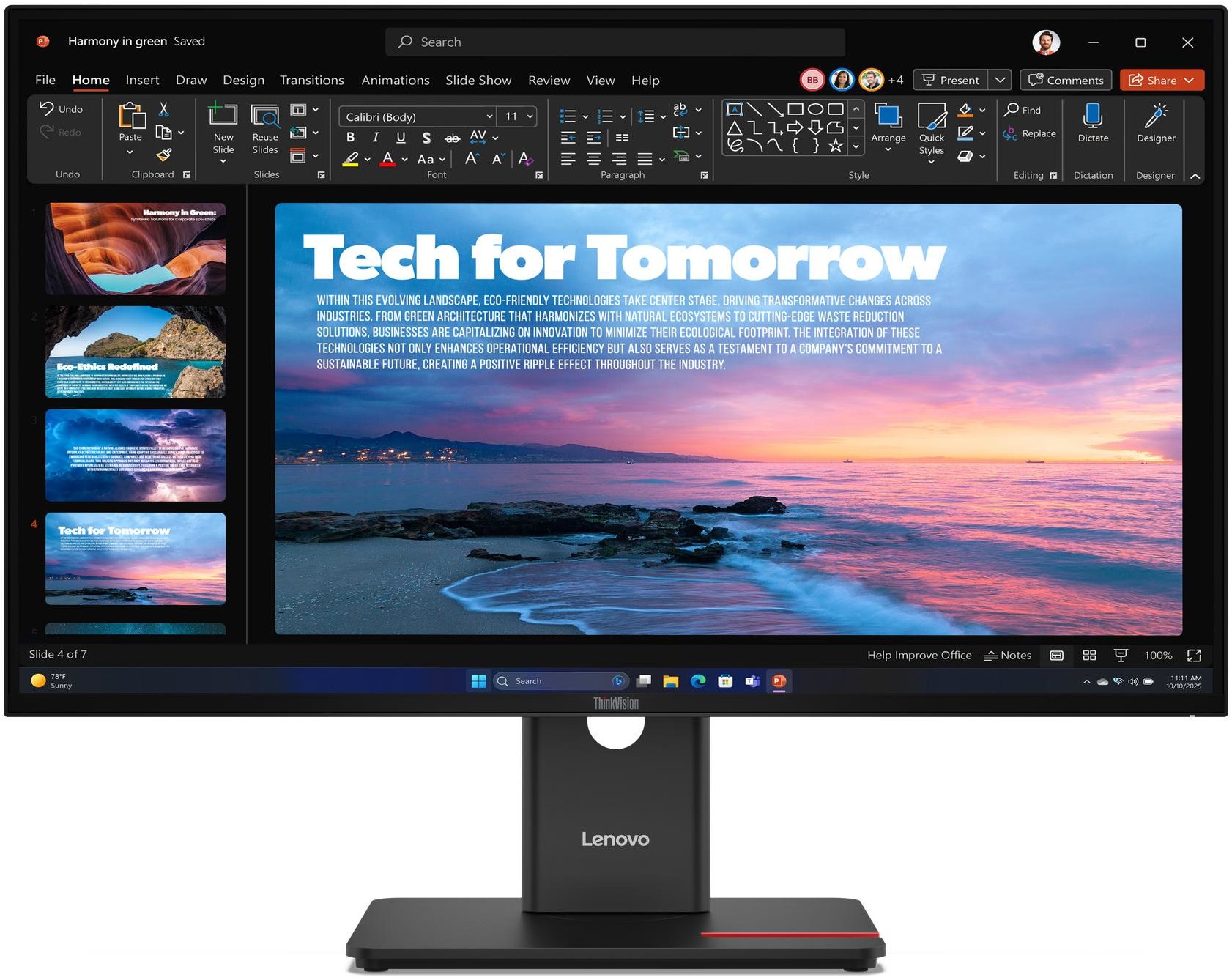 27" Lenovo ThinkVision T27QD-40