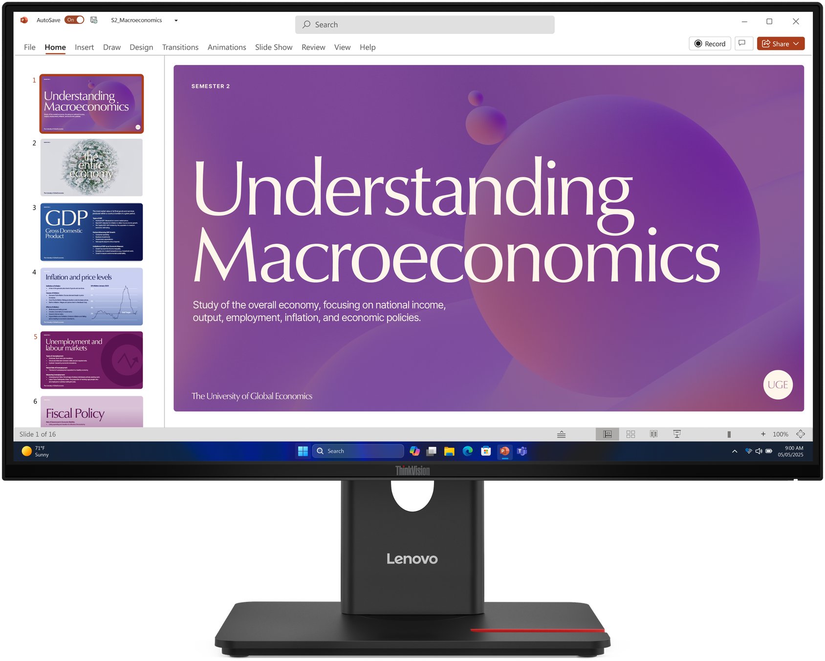 23.8" Lenovo ThinkVision T24D-40