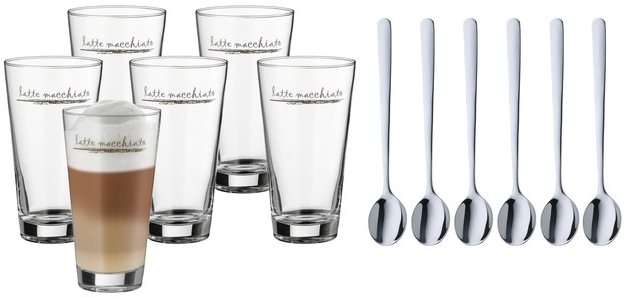 WMF 996269999 Set na Latte Macchiato, sklenice + lžičky 6ks