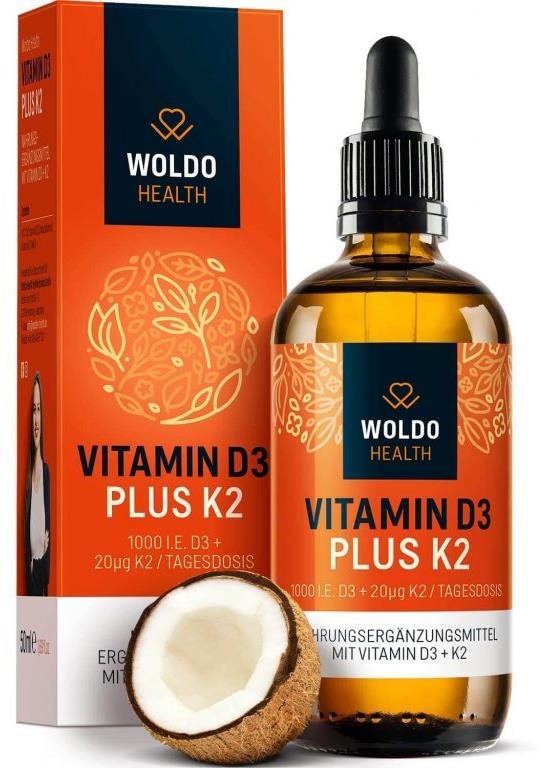 WoldoHealth Vitamín D3+K2 50 ml