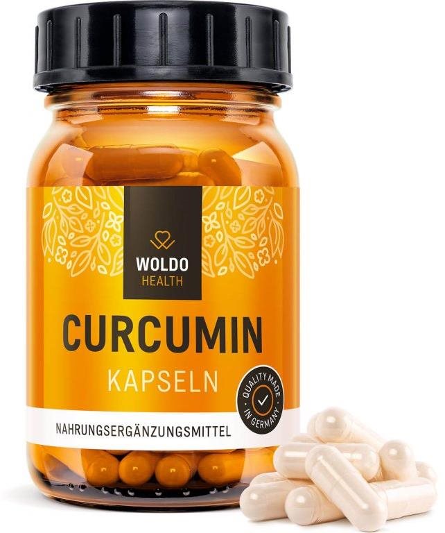 WoldoHealth Kurkumin s piperinem 120 kapslí