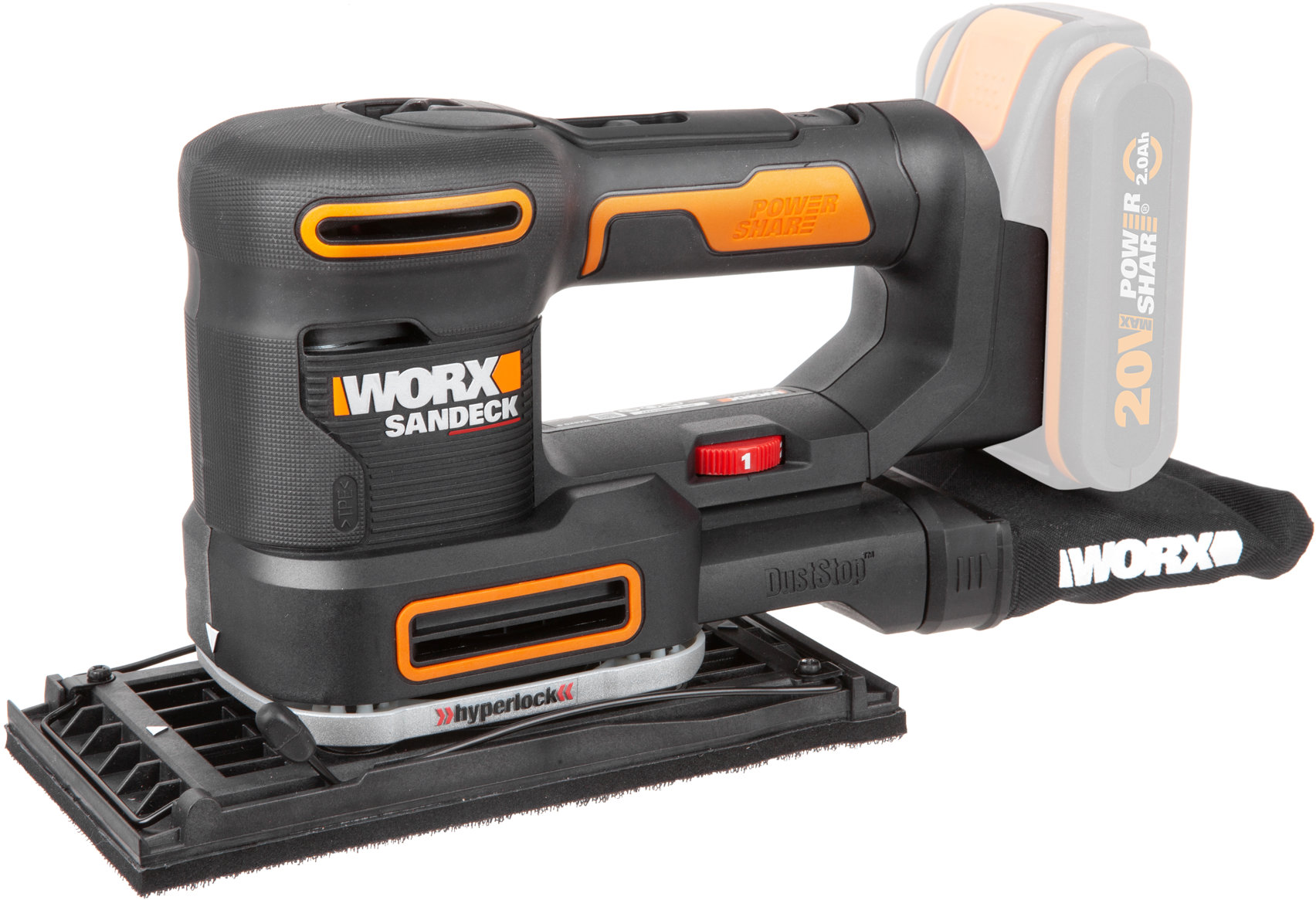 WORX Multifunkční bruska AKU 5v1 WX820.9 (bez AKU)