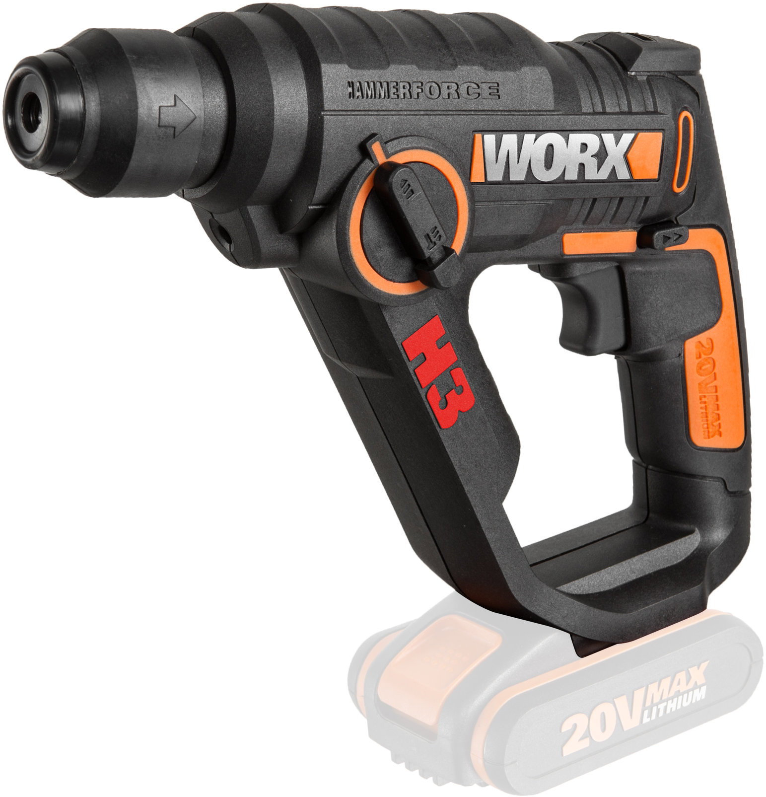 WORX Vrtací kladivo AKU WX390.9 (bez AKU)
